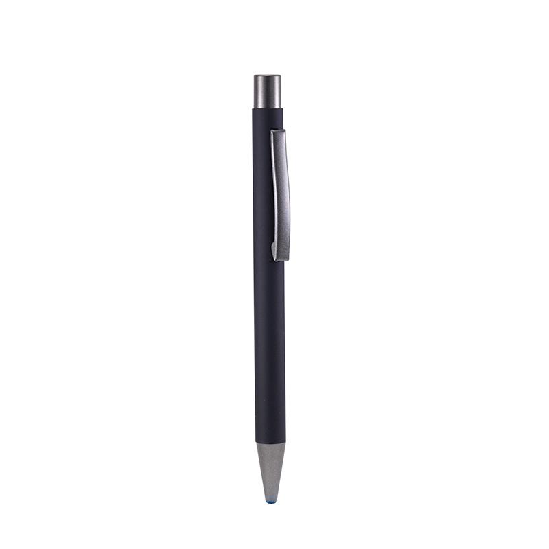 Silicon Coated Metal Pen - Black